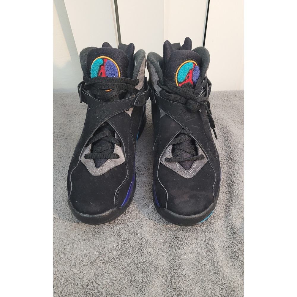 Air Jordan 8 Retro Aqua 2015 Black Concord Blue Mens9.5comes without templates